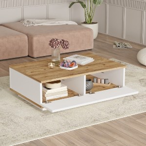 Artelibre - 15350144 ΤΡΑΠΕΖΑΚΙ ΣΑΛΟΝΙΟΥ ARTELIBRE FRIERN ΠΕΥΚΟ/ΛΕΥΚΟ ΜΟΡΙΟΣΑΝΙΔΑ 60X90X28.6CM