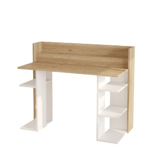 Artelibre - 15350153 ΓΡΑΦΕΙΟ ARTELIBRE FIFE ΦΥΣΙΚΟ/ΛΕΥΚΟ ΜΟΡΙΟΣΑΝΙΔΑ/ΜΕΛΑΜΙΝΗ 124X58X98CM