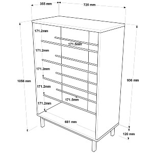 Artelibre - 15350184 ΠΑΠΟΥΤΣΟΘΗΚΗ ARTELIBRE BUTE ΦΥΣΙΚΟ ΜΟΡΙΟΣΑΝΙΔΑ/ΜΕΛΑΜΙΝΗ 105.6X35.5X72CM