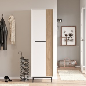 Artelibre - 15350186 ΠΑΠΟΥΤΣΟΘΗΚΗ ARTELIBRE INVERCLYDE ΛΕΥΚΟ/ΦΥΣΙΚΟ ΜΟΡΙΟΣΑΝΙΔΑ/ΜΕΛΑΜΙΝΗ 57.2X35.5X173.6CM