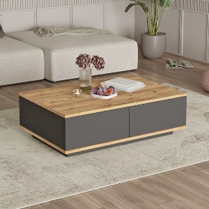 Artelibre - 15350188 ΤΡΑΠΕΖΑΚΙ ΣΑΛΟΝΙΟΥ ARTELIBRE CLACK ΠΕΥΚΟ/ΑΝΘΡΑΚΙ ΜΟΡΙΟΣΑΝΙΔΑ/ΜΕΛΑΜΙΝΗ 90X60X28.6CM