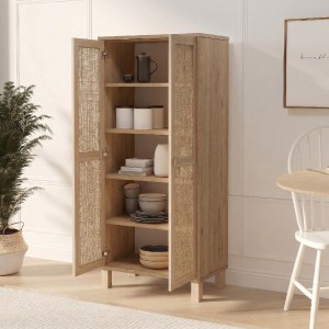Artelibre - 15350213 ΝΤΟΥΛΑΠΙ ΑΠΟΘΗΚΕΥΣΗΣ ARTELIBRE HUGIN ΦΥΣΙΚΟ ΜΟΡΙΟΣΑΝΙΔΑ/RATTAN 60X35X133.6CM