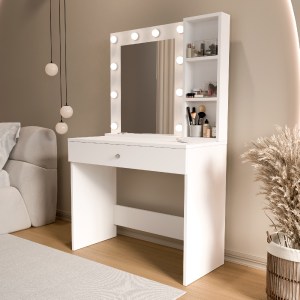 Artelibre - 15350216 ΤΟΥΑΛΕΤΑ ΜΑΚΙΓΙΑΖ ARTELIBRE FREY ΛΕΥΚΟ ΜΟΡΙΟΣΑΝΙΔΑ 90X42.5X147CM
