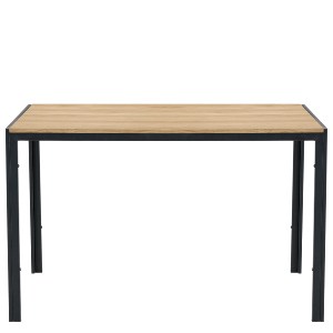 Artelibre - 15380006 ΤΡΑΠΕΖΙ ΤΡΑΠΕΖΑΡΙΑΣ ARTELIBRE CRESTMERE SONOMA/ΜΑΥΡΟ ΜΕΤΑΛΛΟ/ΜΟΡΙΟΣΑΝΙΔΑ 120X70X75CM