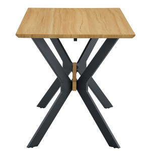 Artelibre - 15380012 ΤΡΑΠΕΖΙ ΤΡΑΠΕΖΑΡΙΑΣ ARTELIBRE ELDRIDGE SONOMA/ΜΑΥΡΟ ΜΕΤΑΛΛΟ/ΜΟΡΙΟΣΑΝΙΔΑ 160X80X74CM