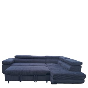 Artelibre - 15390003 ΚΑΝΑΠΕΣ ΓΩΝΙΑΚΟΣ ARTELIBRE LUZANO ΜΑΥΡΟ ΥΦΑΣΜΑ/MDF 277X203X100CM