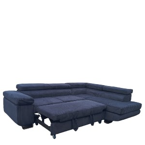 Artelibre - 15390003 ΚΑΝΑΠΕΣ ΓΩΝΙΑΚΟΣ ARTELIBRE LUZANO ΜΑΥΡΟ ΥΦΑΣΜΑ/MDF 277X203X100CM