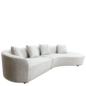 Artelibre - 15390004 ΚΑΝΑΠΕΣ MONTARO ARTELIBRE ΓΚΡΙ ΑΝΟΙΧΤΟ ΥΦΑΣΜΑ 140X105X65CM/206X124X68CM