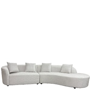 Artelibre - 15390004 ΚΑΝΑΠΕΣ MONTARO ARTELIBRE ΓΚΡΙ ΑΝΟΙΧΤΟ ΥΦΑΣΜΑ 140X105X65CM/206X124X68CM