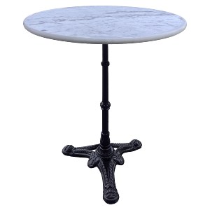 Artelibre - 15430001 ΤΡΑΠΕΖΙ ΚΗΠΟΥ ARTELIBRE LAPIDERA ΛΕΥΚΟ/ΜΑΥΡΟ ΜΑΡΜΑΡΟ/ΜΕΤΑΛΛΟ Φ60X71CM