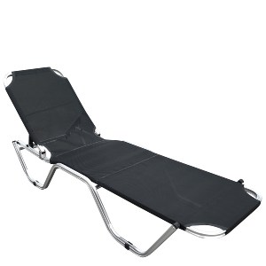 Artelibre - 15450003 ΞΑΠΛΩΣΤΡΑ ΠΑΡΑΛΙΑΣ ARTELIBRE ADRENOX ΜΑΥΡΟ/ΑΣΗΜΙ ΑΛΟΥΜΙΝΙΟ/TEXTILENE 195X60X30CM