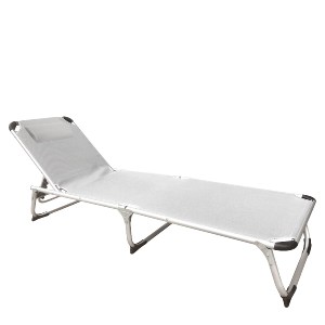 Artelibre - 15450010 ΞΑΠΛΩΣΤΡΑ ΠΑΡΑΛΙΑΣ ARTELIBRE RENOA ΛΕΥΚΟ/ΑΣΗΜΙ ΑΛΟΥΜΙΝΙΟ/TEXTILENE 188X58X28/80CM