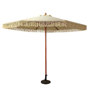 Artelibre - 15450013 ΟΜΠΡΕΛΑ ΚΗΠΟΥ ARTELIBRE KARENA ΜΠΕΖ/ΦΥΣΙΚΟ ΞΥΛΟ/POLYESTER Φ3X2.50M