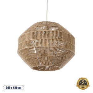 glo-00522-00522_0 GLOBOSTAR® CAYMAN 00522 BOHO ΚΡΕΜΑΣΤΟ ΦΩΤΙΣΤΙΚΟ ΠΛΕΓΜΑ ΜΟΝΟΦΩΤΟ 1 X E27 IP20 ΜΠΕΖ ΣΧΟΙΝΙ -