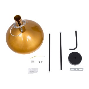 glo-00538-00538_10 GLOBOSTAR® KATIE 00538 ΜΟΝΤΕΡΝΟ ΦΩΤΙΣΤΙΚΟ ΟΡΟΦΗΣ ΚΑΜΠΑΝΑ ΜΟΝΟΦΩΤΟ 1 X E27 IP20 ΜΑΥΡΟ & ΧΡΥ