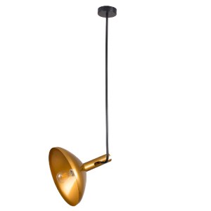 glo-00538-00538_3 GLOBOSTAR® KATIE 00538 ΜΟΝΤΕΡΝΟ ΦΩΤΙΣΤΙΚΟ ΟΡΟΦΗΣ ΚΑΜΠΑΝΑ ΜΟΝΟΦΩΤΟ 1 X E27 IP20 ΜΑΥΡΟ & ΧΡΥ