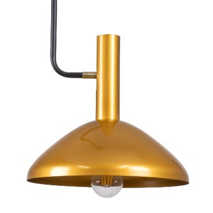 glo-00538-00538_7 GLOBOSTAR® KATIE 00538 ΜΟΝΤΕΡΝΟ ΦΩΤΙΣΤΙΚΟ ΟΡΟΦΗΣ ΚΑΜΠΑΝΑ ΜΟΝΟΦΩΤΟ 1 X E27 IP20 ΜΑΥΡΟ & ΧΡΥ