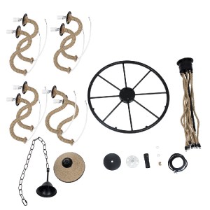glo-00542-00542_12 GLOBOSTAR® PENNSYLVANIA 00542 VINTAGE ΚΡΕΜΑΣΤΟ ΦΩΤΙΣΤΙΚΟ ΟΡΟΦΗΣ ΜΕ ΝΤΟΥΙ 8 X E14 AC 220-24