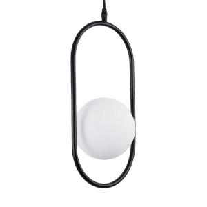 glo-00589-00589_6 GLOBOSTAR® HAMBURG 00589 ΜΟΝΤΕΡΝΟ ΚΡΕΜΑΣΤΟ ΦΩΤΙΣΤΙΚΟ ΜΠΑΛΑ ΜΟΝΟΦΩΤΟ 1 X G9 ΜΑΥΡΟ ΜΕΤΑΛΛΟ Μ