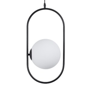 glo-00591-00591_4 GLOBOSTAR® HAMBURG 00591 ΜΟΝΤΕΡΝΟ ΚΡΕΜΑΣΤΟ ΦΩΤΙΣΤΙΚΟ ΜΠΑΛΑ ΜΟΝΟΦΩΤΟ 1 X E14 IP20 ΜΑΥΡΟ ΜΕΤ