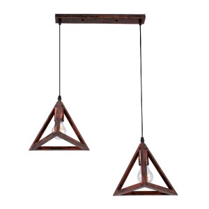 glo-00613-bd96d4_00613_0 GLOBOSTAR® TRIANGLE 00613 ΜΟΝΤΕΡΝΟ ΚΡΕΜΑΣΤΟ ΦΩΤΙΣΤΙΚΟ ΡΑΓΑ ΔΙΦΩΤΟ 2 X E27 IP20 ΧΑΛΚΙΝΟ ΜΕΤ
