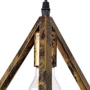glo-00614-00614_5 GLOBOSTAR® TRIANGLE 00614 ΜΟΝΤΕΡΝΟ ΚΡΕΜΑΣΤΟ ΦΩΤΙΣΤΙΚΟ ΡΑΓΑ ΔΙΦΩΤΟ 2 X E27 IP20 ΜΠΡΟΥΤΖΙΝΟ 