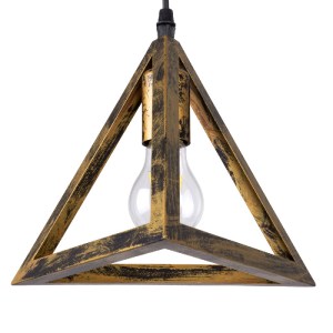 glo-00614-00614_6 GLOBOSTAR® TRIANGLE 00614 ΜΟΝΤΕΡΝΟ ΚΡΕΜΑΣΤΟ ΦΩΤΙΣΤΙΚΟ ΡΑΓΑ ΔΙΦΩΤΟ 2 X E27 IP20 ΜΠΡΟΥΤΖΙΝΟ 