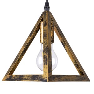 glo-00614-00614_7 GLOBOSTAR® TRIANGLE 00614 ΜΟΝΤΕΡΝΟ ΚΡΕΜΑΣΤΟ ΦΩΤΙΣΤΙΚΟ ΡΑΓΑ ΔΙΦΩΤΟ 2 X E27 IP20 ΜΠΡΟΥΤΖΙΝΟ 