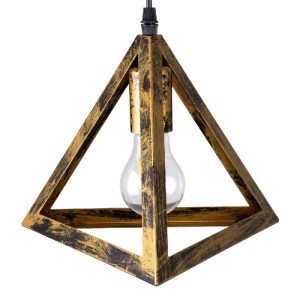 glo-00614-00614_8 GLOBOSTAR® TRIANGLE 00614 ΜΟΝΤΕΡΝΟ ΚΡΕΜΑΣΤΟ ΦΩΤΙΣΤΙΚΟ ΡΑΓΑ ΔΙΦΩΤΟ 2 X E27 IP20 ΜΠΡΟΥΤΖΙΝΟ 