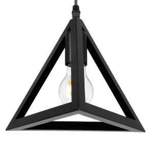 glo-00621-00621_6 GLOBOSTAR® TRIANGLE 00621 ΜΟΝΤΕΡΝΟ ΚΡΕΜΑΣΤΟ ΦΩΤΙΣΤΙΚΟ ΡΑΓΑ ΤΡΙΦΩΤΟ 3 X E27 IP20 ΜΑΥΡΟ ΜΕΤΑ