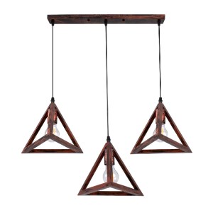 glo-00623-571106_00623_0 GLOBOSTAR® TRIANGLE 00623 ΜΟΝΤΕΡΝΟ ΚΡΕΜΑΣΤΟ ΦΩΤΙΣΤΙΚΟ ΡΑΓΑ ΤΡΙΦΩΤΟ 3 X E27 IP20 ΧΑΛΚΙΝΟ ΜΕ
