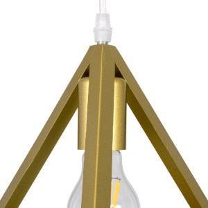 glo-00625-00625_5 GLOBOSTAR® TRIANGLE 00625 ΜΟΝΤΕΡΝΟ ΚΡΕΜΑΣΤΟ ΦΩΤΙΣΤΙΚΟ ΡΑΓΑ ΤΡΙΦΩΤΟ 3 X E27 IP20 ΧΡΥΣΟ ΜΕΤΑ