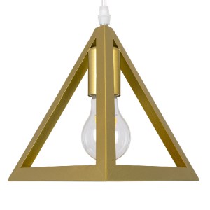 glo-00625-00625_7 GLOBOSTAR® TRIANGLE 00625 ΜΟΝΤΕΡΝΟ ΚΡΕΜΑΣΤΟ ΦΩΤΙΣΤΙΚΟ ΡΑΓΑ ΤΡΙΦΩΤΟ 3 X E27 IP20 ΧΡΥΣΟ ΜΕΤΑ
