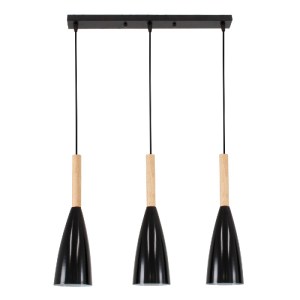 glo-00630-00630_0 GLOBOSTAR® DILLON 00630 ΜΟΝΤΕΡΝΟ ΚΡΕΜΑΣΤΟ ΦΩΤΙΣΤΙΚΟ ΡΑΓΑ ΤΡΙΦΩΤΟ 3 X E27 IP20 ΜΑΥΡΟ ΜΕΤΑΛΛ