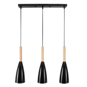 glo-00630-00630_3 GLOBOSTAR® DILLON 00630 ΜΟΝΤΕΡΝΟ ΚΡΕΜΑΣΤΟ ΦΩΤΙΣΤΙΚΟ ΡΑΓΑ ΤΡΙΦΩΤΟ 3 X E27 IP20 ΜΑΥΡΟ ΜΕΤΑΛΛ