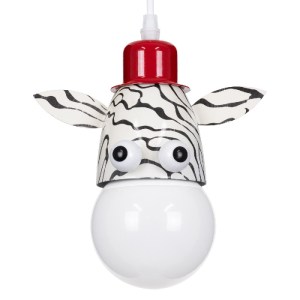 glo-00639-00639_0 GLOBOSTAR® ZEBRA 00639 ΠΑΙΔΙΚΟ ΚΡΕΜΑΣΤΟ ΦΩΤΙΣΤΙΚΟ ΦΙΓΟΥΡΑ ΜΟΝΟΦΩΤΟ 1 X E27 IP20 ΛΕΥΚΟ, ΜΑΥ