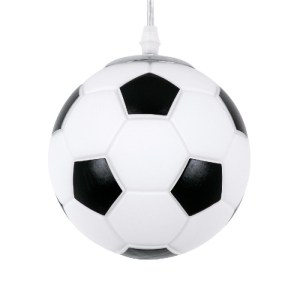 glo-00643-00643_0 GLOBOSTAR® FOOTBALL 00643 ΠΑΙΔΙΚΟ ΚΡΕΜΑΣΤΟ ΦΩΤΙΣΤΙΚΟ ΜΠΑΛΑ ΜΟΝΟΦΩΤΟ 1 X E27 IP20 ΛΕΥΚΟ & Μ