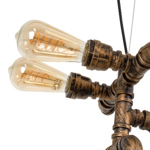 glo-00660-00660_13 GLOBOSTAR® SWIFTWALKER 00660 VINTAGE ΚΡΕΜΑΣΤΟ ΦΩΤΙΣΤΙΚΟ ΟΡΟΦΗΣ ΜΕ ΝΤΟΥΙ 3 X E27 AC 220-240