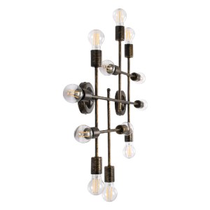 glo-00669-1-00669_4 GLOBOSTAR® PIPING 00669-1 VINTAGE ΦΩΤΙΣΤΙΚΟ ΟΡΟΦΗΣ ΠΛΕΓΜΑ ΠΟΛΥΦΩΤΟ 12 X E27 IP20 ΜΠΡΟΥΤΖΙΝ