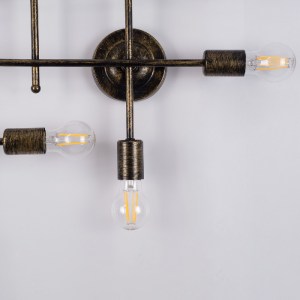 glo-00669-1-00669_5 GLOBOSTAR® PIPING 00669-1 VINTAGE ΦΩΤΙΣΤΙΚΟ ΟΡΟΦΗΣ ΠΛΕΓΜΑ ΠΟΛΥΦΩΤΟ 12 X E27 IP20 ΜΠΡΟΥΤΖΙΝ
