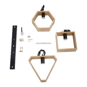 glo-00682-00682_6 GLOBOSTAR® ELISE 00682 ΜΟΝΤΕΡΝΟ ΚΡΕΜΑΣΤΟ ΦΩΤΙΣΤΙΚΟ ΡΑΓΑ ΤΡΙΦΩΤΟ 3 X E27 IP20 ΜΠΕΖ ΞΥΛΟ ΜΕ 