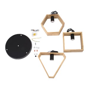 glo-00683-00683_7 GLOBOSTAR® ELISE 00683 ΜΟΝΤΕΡΝΟ ΚΡΕΜΑΣΤΟ ΦΩΤΙΣΤΙΚΟ ΑΝΑΡΤΗΣΗ ΤΡΙΦΩΤΟ 3 X E27 IP20 ΜΠΕΖ ΞΥΛΟ