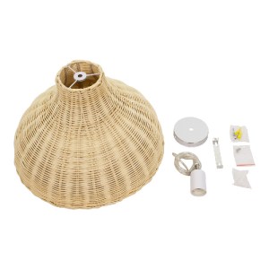 glo-00724-00724_8 GLOBOSTAR® MAYOTTE 00724 BOHO ΚΡΕΜΑΣΤΟ ΦΩΤΙΣΤΙΚΟ ΚΑΜΠΑΝΑ ΜΟΝΟΦΩΤΟ 1 X E27 IP20 ΜΠΕΖ ΞΥΛΟ -