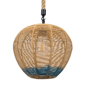 glo-00726-00726_0 GLOBOSTAR® SIMON 00726 BOHO ΚΡΕΜΑΣΤΟ ΦΩΤΙΣΤΙΚΟ ΠΛΕΓΜΑ ΜΟΝΟΦΩΤΟ 1 X E27 IP20 ΜΠΕΖ & ΜΠΛΕ ΣΧ