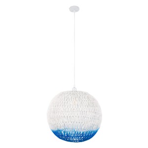 glo-00729-00729_3 GLOBOSTAR® SANTOR 00729 BOHO ΚΡΕΜΑΣΤΟ ΦΩΤΙΣΤΙΚΟ ΜΠΑΛΑ ΜΟΝΟΦΩΤΟ 1 X E27 IP20 ΛΕΥΚΟ & ΜΠΛΕ Σ