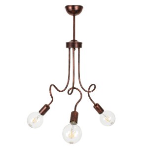 glo-00788-00788_3 GLOBOSTAR® ASPECT 00788 ΜΟΝΤΕΡΝΟ ΦΩΤΙΣΤΙΚΟ ΟΡΟΦΗΣ ΠΛΕΓΜΑ ΤΡΙΦΩΤΟ 3 X E27 IP20 ΧΑΛΚΙΝΟ ΜΕΤΑ