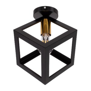 glo-00799-2cf969_00799_0 GLOBOSTAR® CUBE 00799 ΜΟΝΤΕΡΝΟ ΦΩΤΙΣΤΙΚΟ ΟΡΟΦΗΣ ΠΛΕΓΜΑ ΜΟΝΟΦΩΤΟ 1 X E27 IP20 ΜΑΥΡΟ & ΧΑΛΚΙ