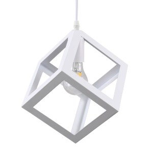 glo-00802-00802_0 GLOBOSTAR® CUBE 00802 ΜΟΝΤΕΡΝΟ ΚΡΕΜΑΣΤΟ ΦΩΤΙΣΤΙΚΟ ΠΛΕΓΜΑ ΜΟΝΟΦΩΤΟ 1 X E27 IP20 ΛΕΥΚΟ ΜΕΤΑΛ