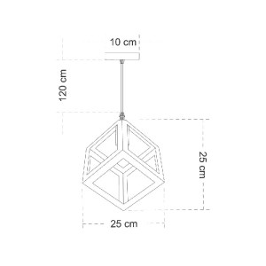 glo-00802-1aee8b_pendant_cube GLOBOSTAR® CUBE 00802 ΜΟΝΤΕΡΝΟ ΚΡΕΜΑΣΤΟ ΦΩΤΙΣΤΙΚΟ ΠΛΕΓΜΑ ΜΟΝΟΦΩΤΟ 1 X E27 IP20 ΛΕΥΚΟ ΜΕΤΑΛΛΟ - Μ25 X Π25 X Υ25CM