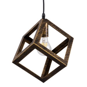 glo-00803-00803_3 GLOBOSTAR® CUBE 00803 ΜΟΝΤΕΡΝΟ ΚΡΕΜΑΣΤΟ ΦΩΤΙΣΤΙΚΟ ΠΛΕΓΜΑ ΜΟΝΟΦΩΤΟ 1 X E27 IP20 ΜΠΡΟΥΤΖΙΝΟ 
